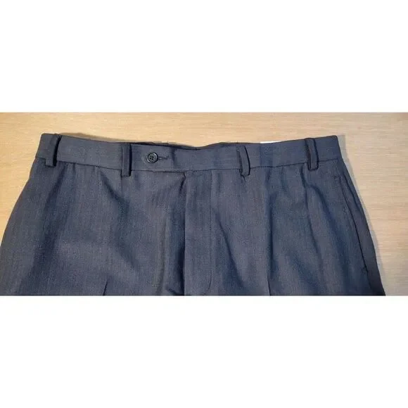 New! Brooks Brothers 346 Dress Pants Size 36x29 Dark Charcoal Wool Blend